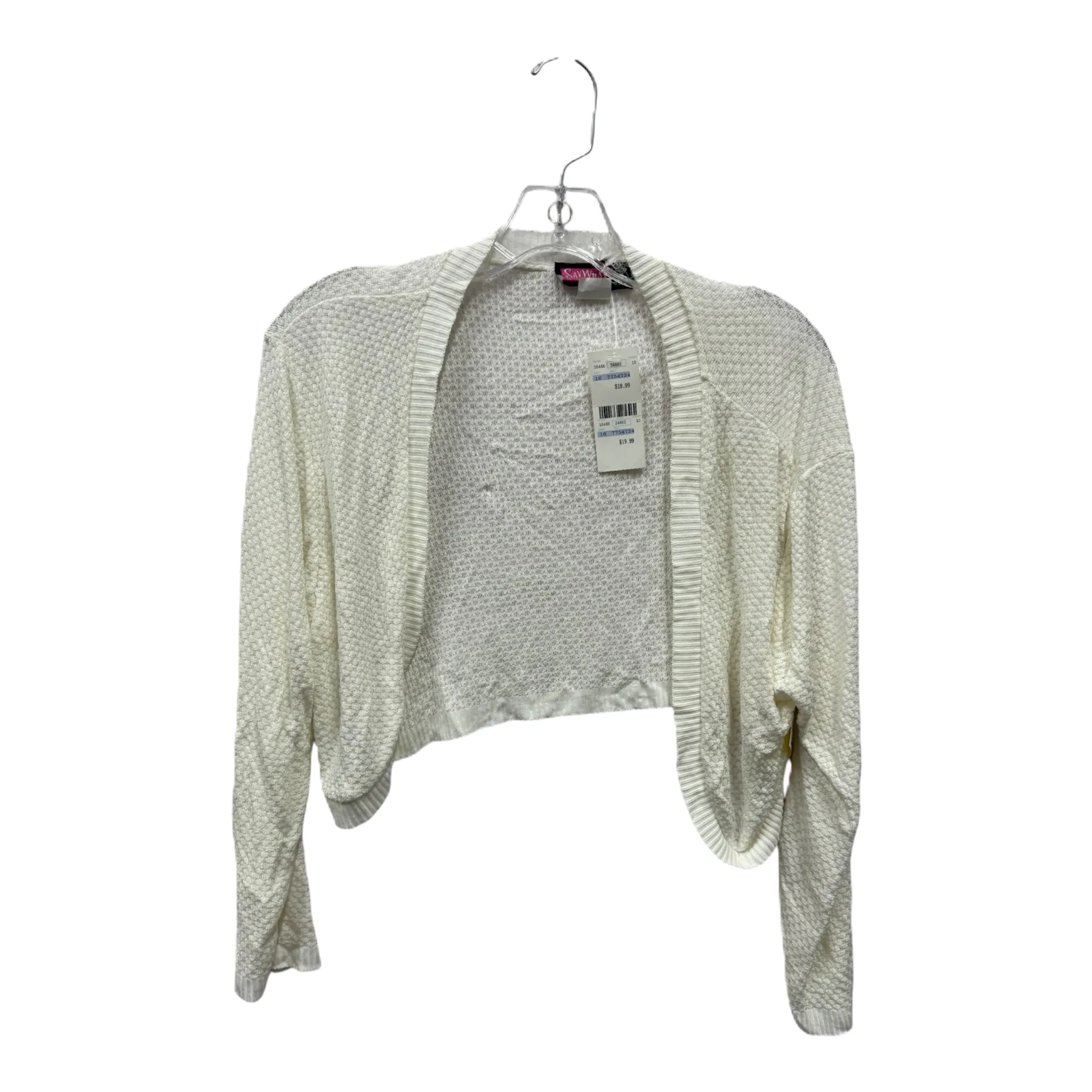 Cardigan By Say What In Cream, Size: 3x