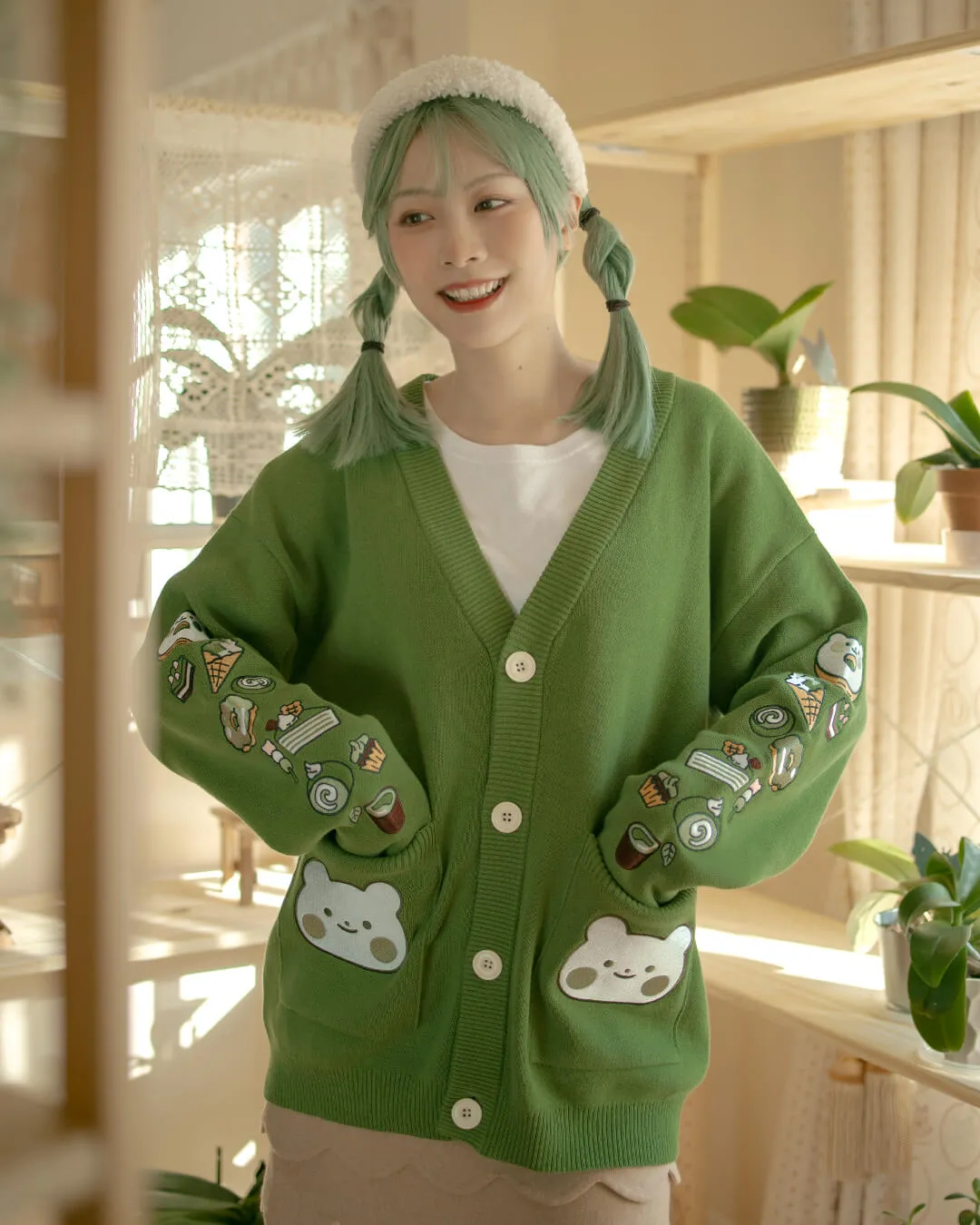 Cardigan: Matcha