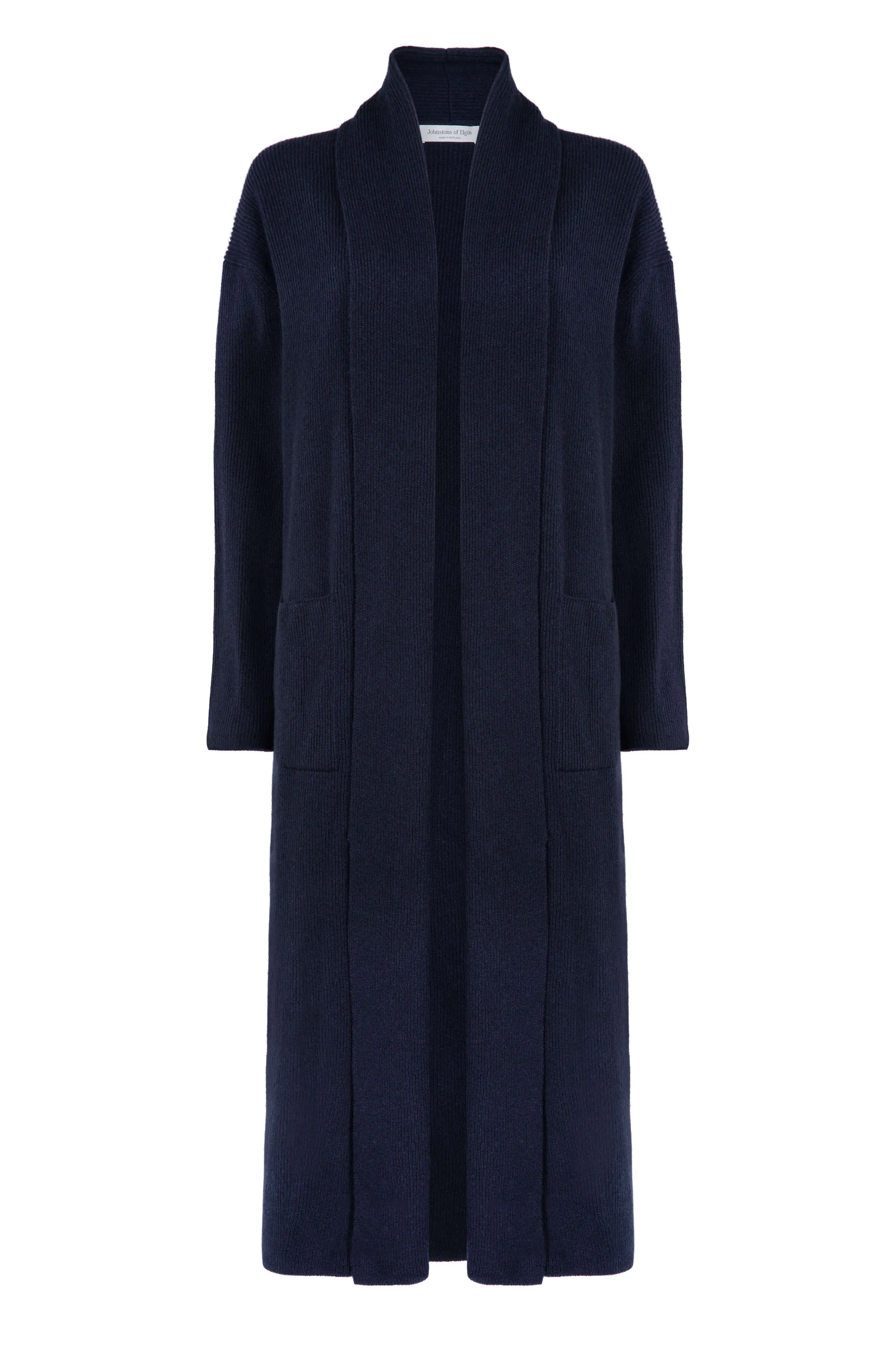 Cashmere Ribbed Long Cardigan