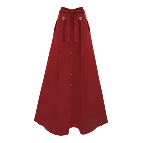 Casual Solid Minimalist Midi Skirt For Women High Waist A Line Loose Korean Fashion Long Skirts Female Clothing