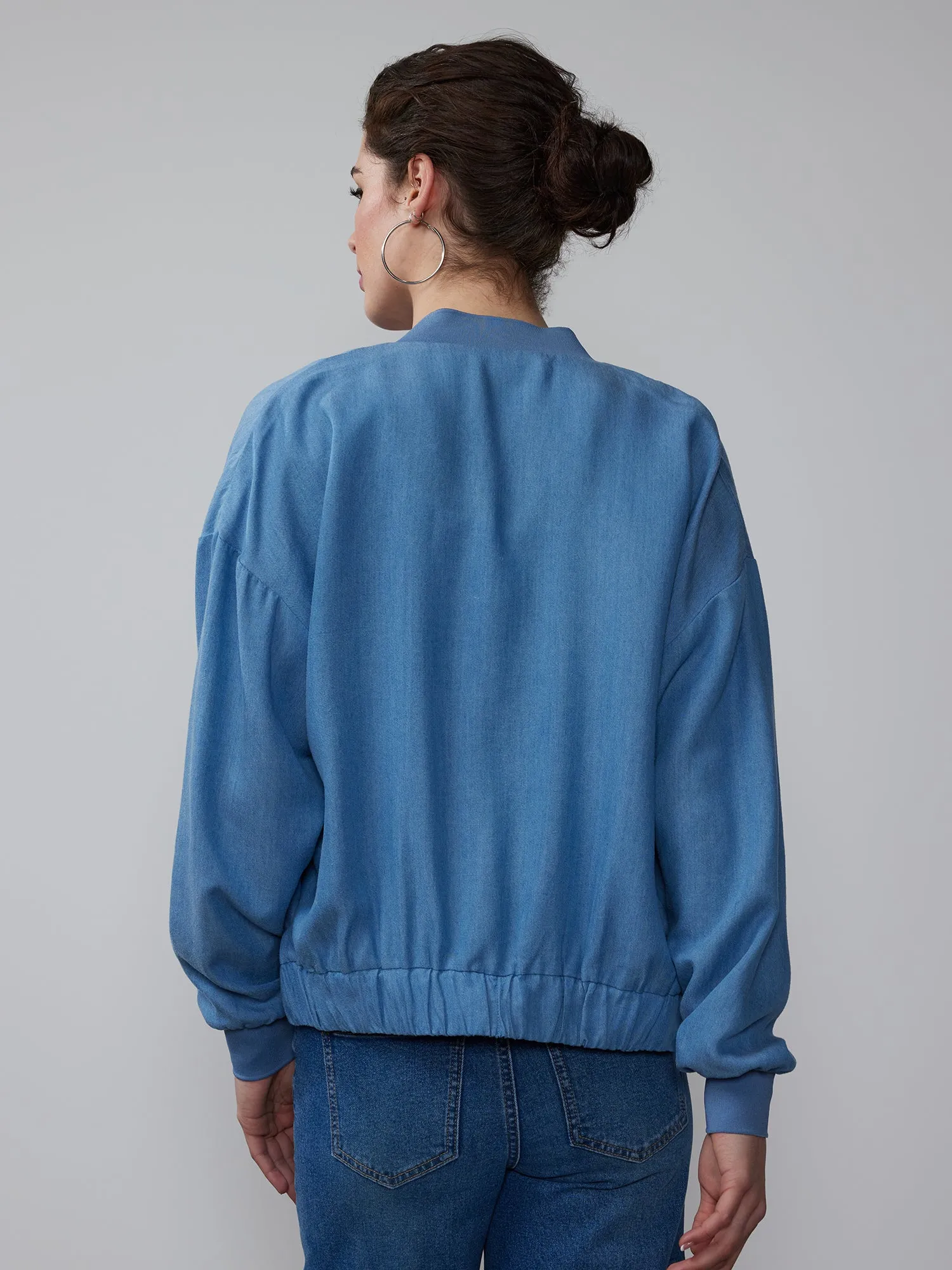 Chambray Bomber Jacket