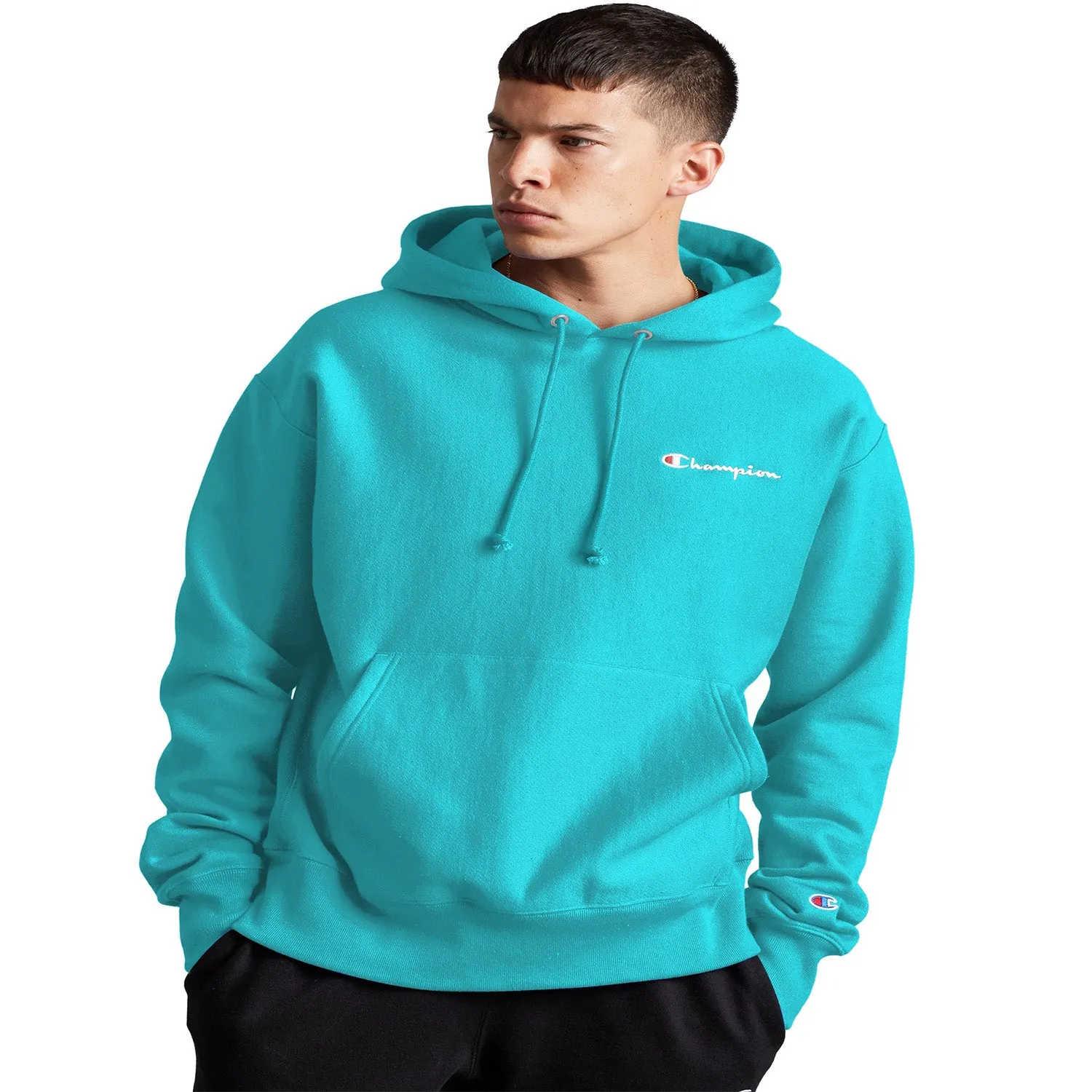 Champion Reverse Weave Fleece Men's Pullover Hoodie Blue Horizon