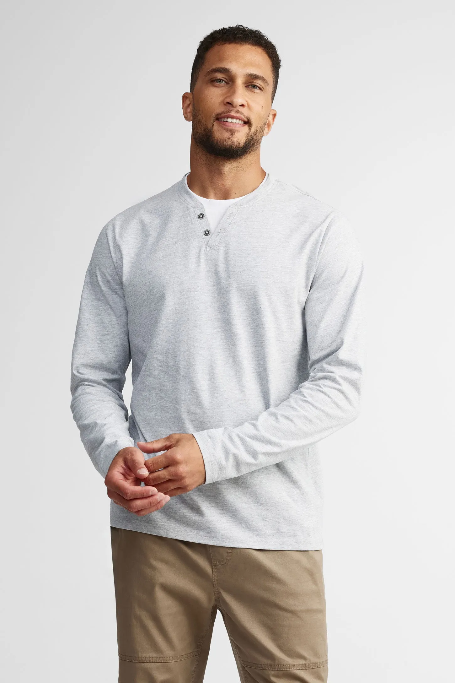 Chandail henley en coton - Homme