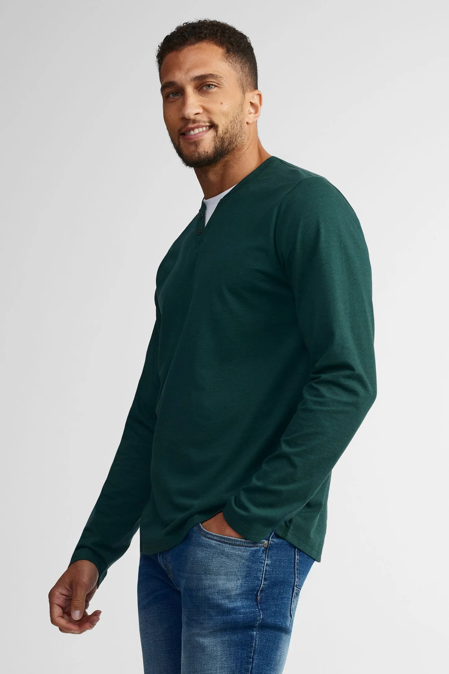 Chandail henley en coton - Homme