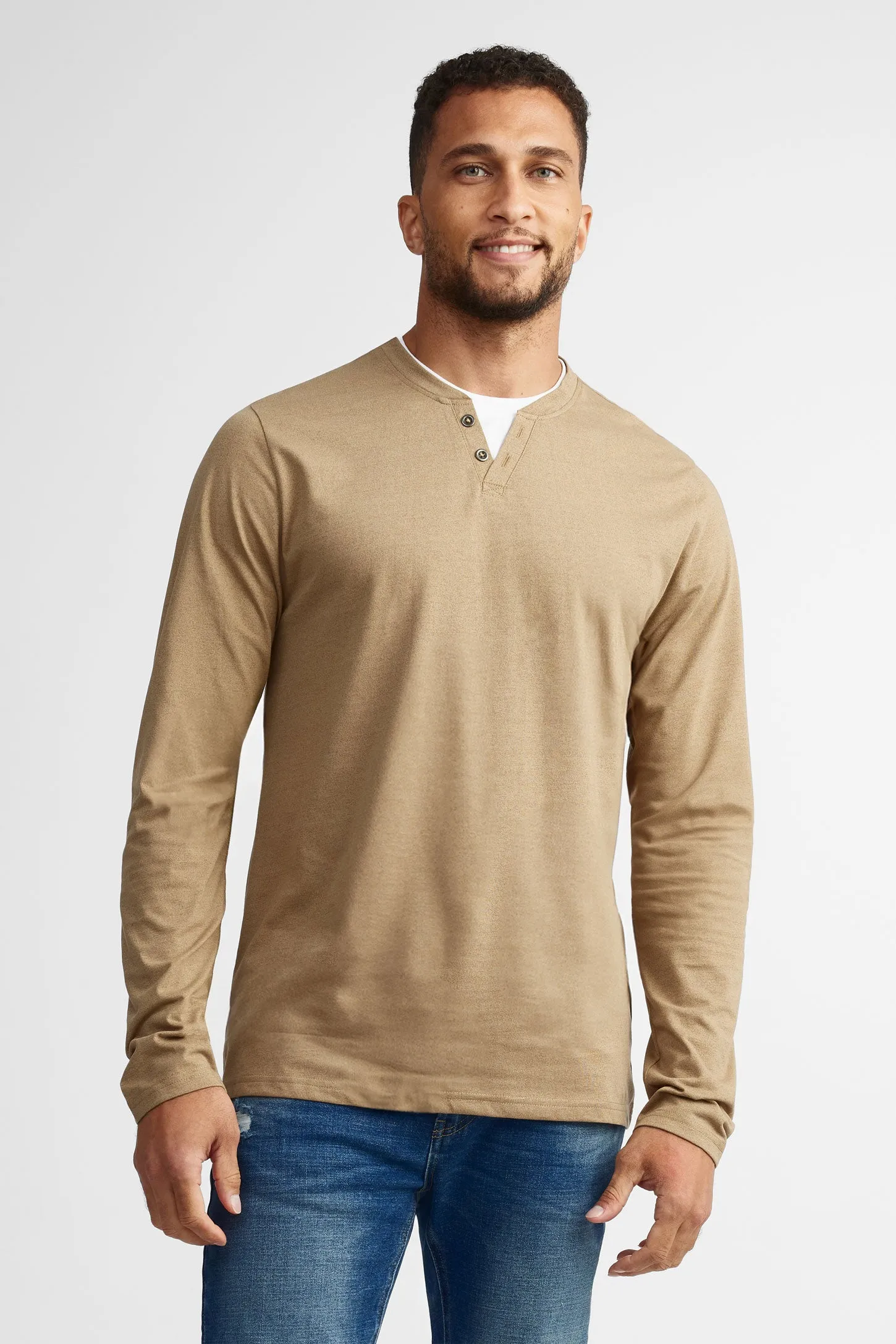 Chandail henley en coton - Homme