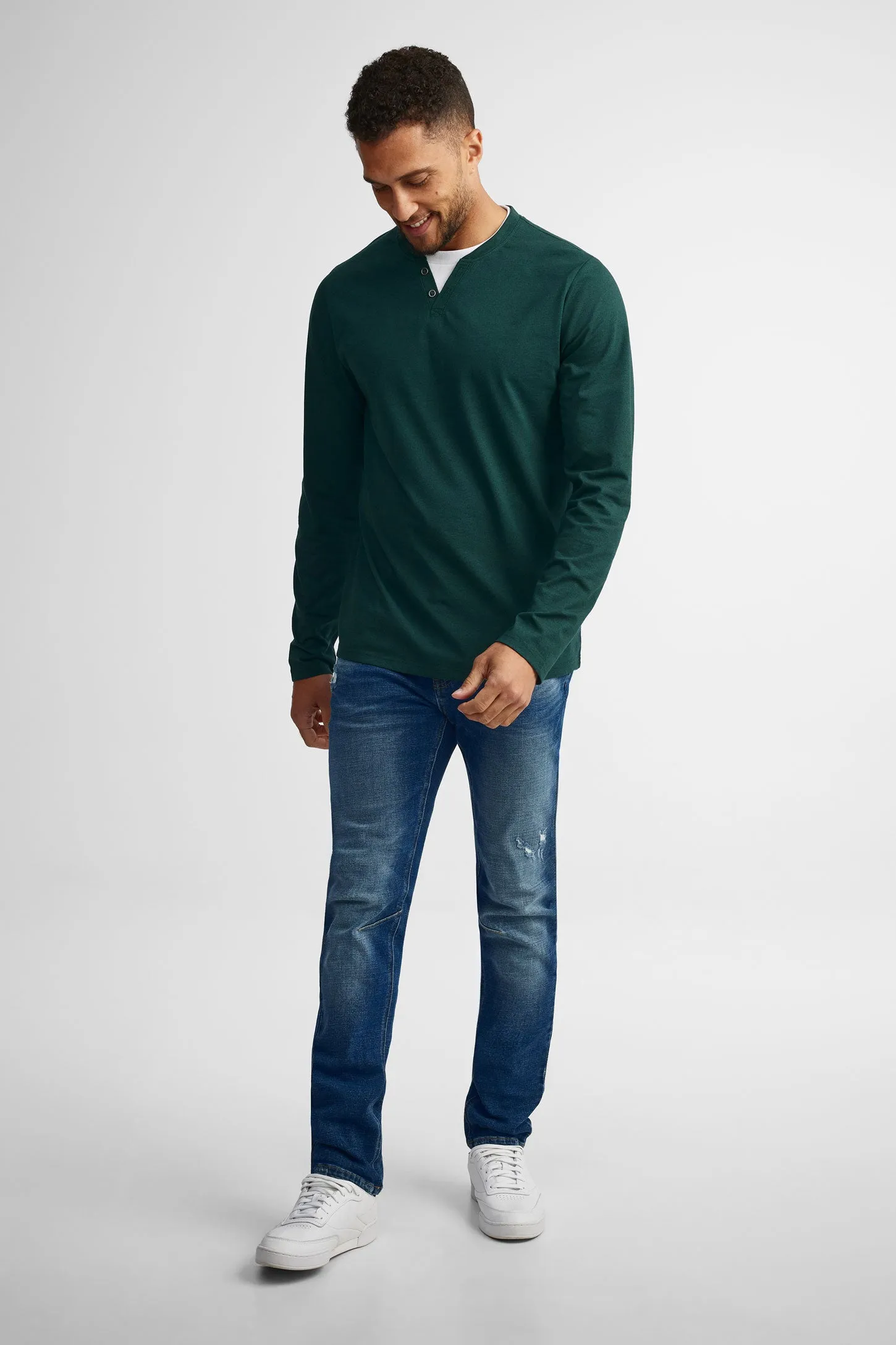 Chandail henley en coton - Homme