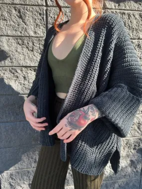 Charcoal Pocket Cardigan