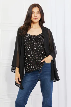 Chiffon Kimono in Black