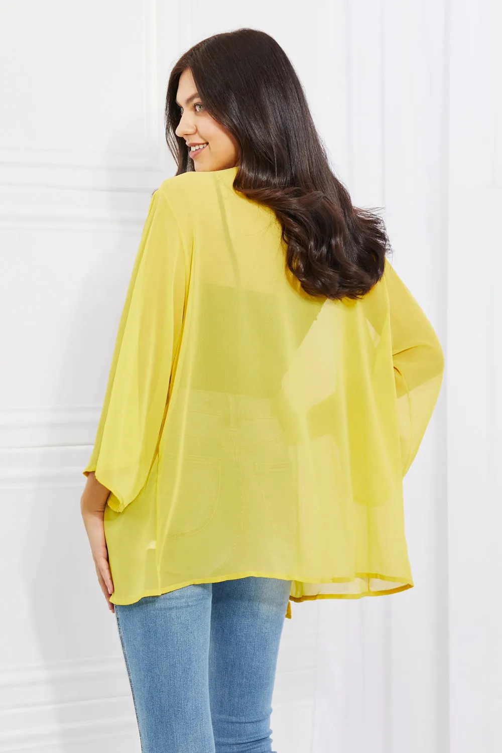 Chiffon Kimono in Yellow