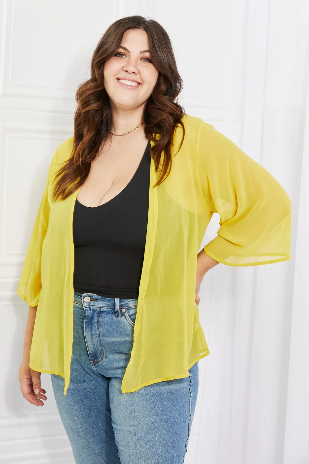 Chiffon Kimono in Yellow