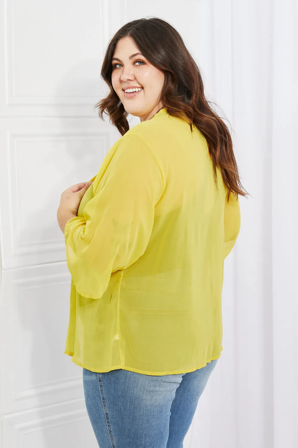 Chiffon Kimono in Yellow