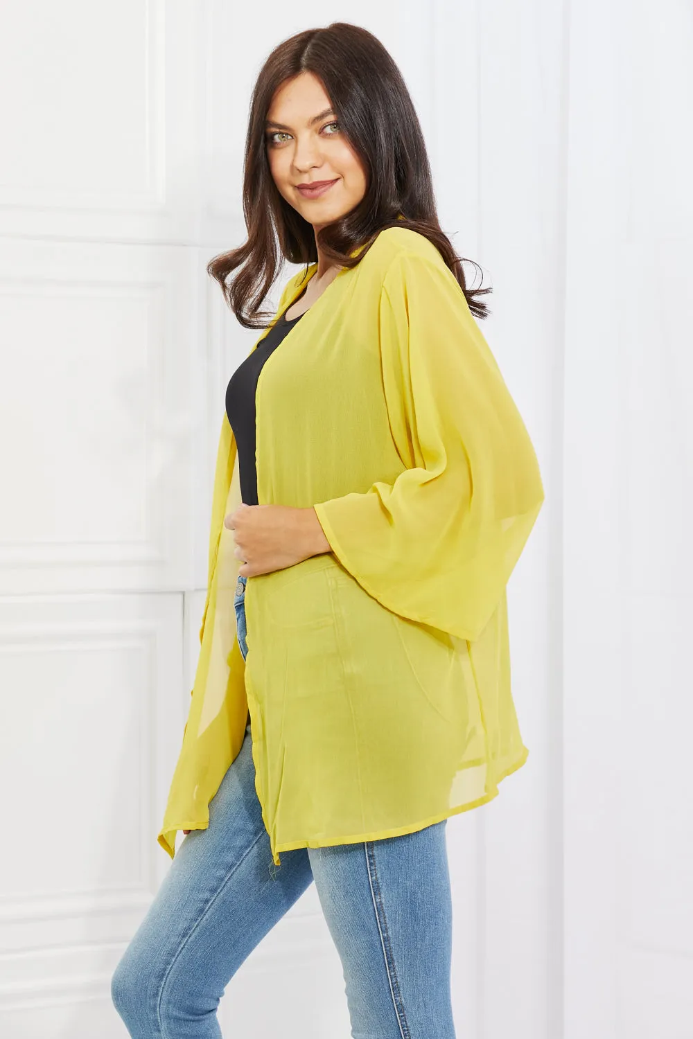 Chiffon Kimono in Yellow