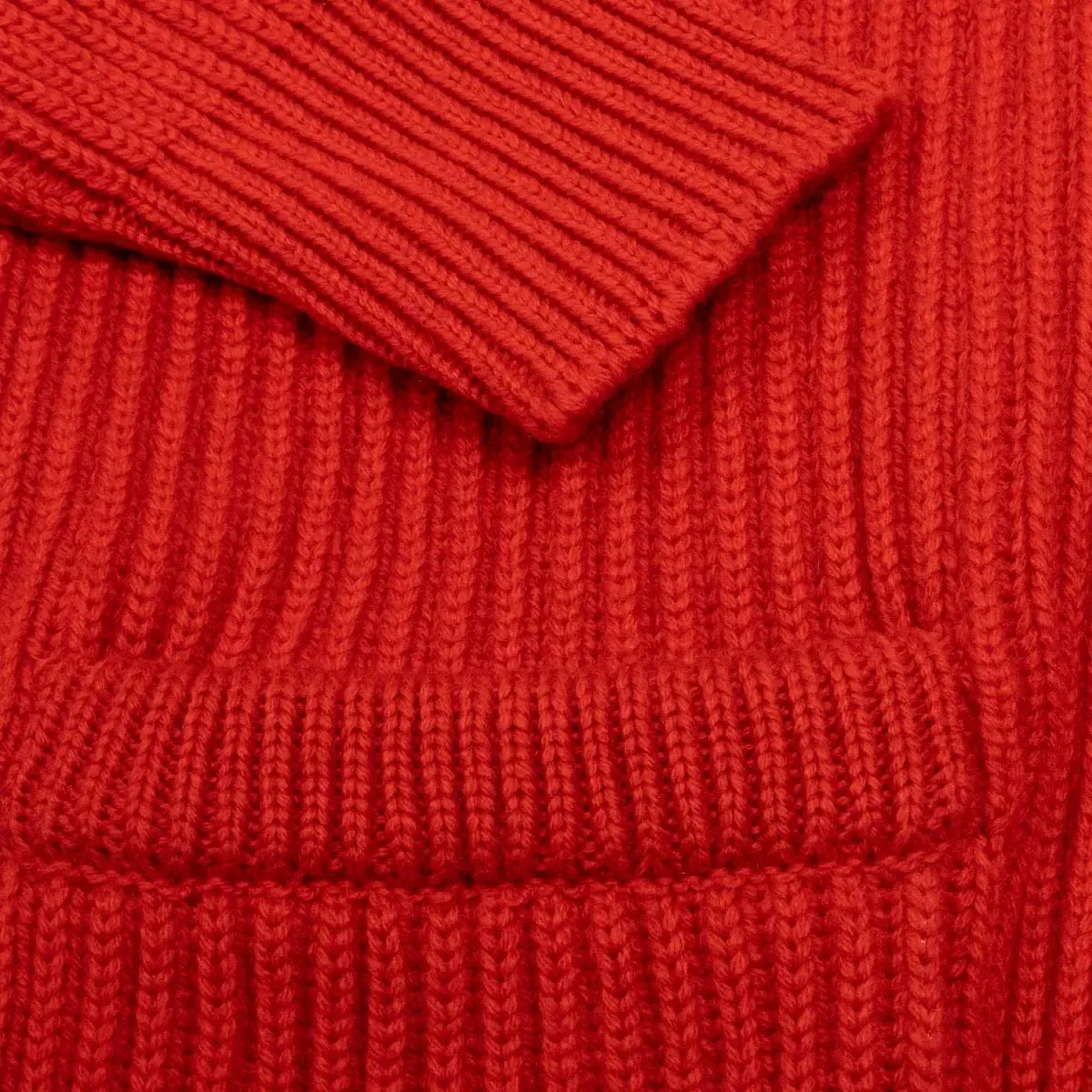 Chilli Red Colonial 8ply Cashmere Shawl Cardigan