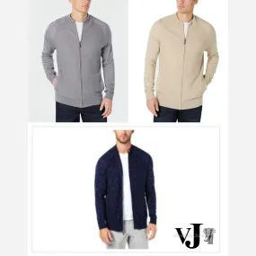 Club Room Mens Textured Full-Zip Cardigan