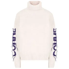 Comme Des Fuckdown Beige Acrylic Sweater