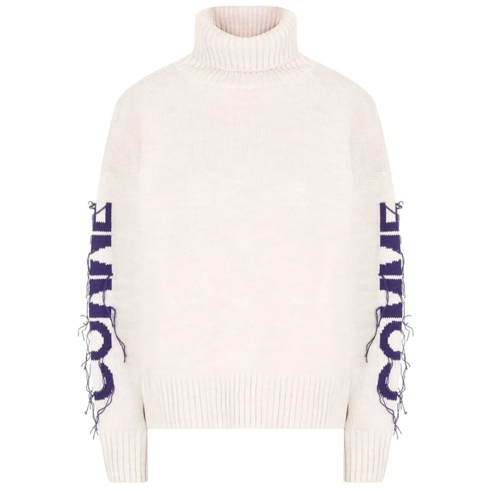 Comme Des Fuckdown Beige Acrylic Sweater