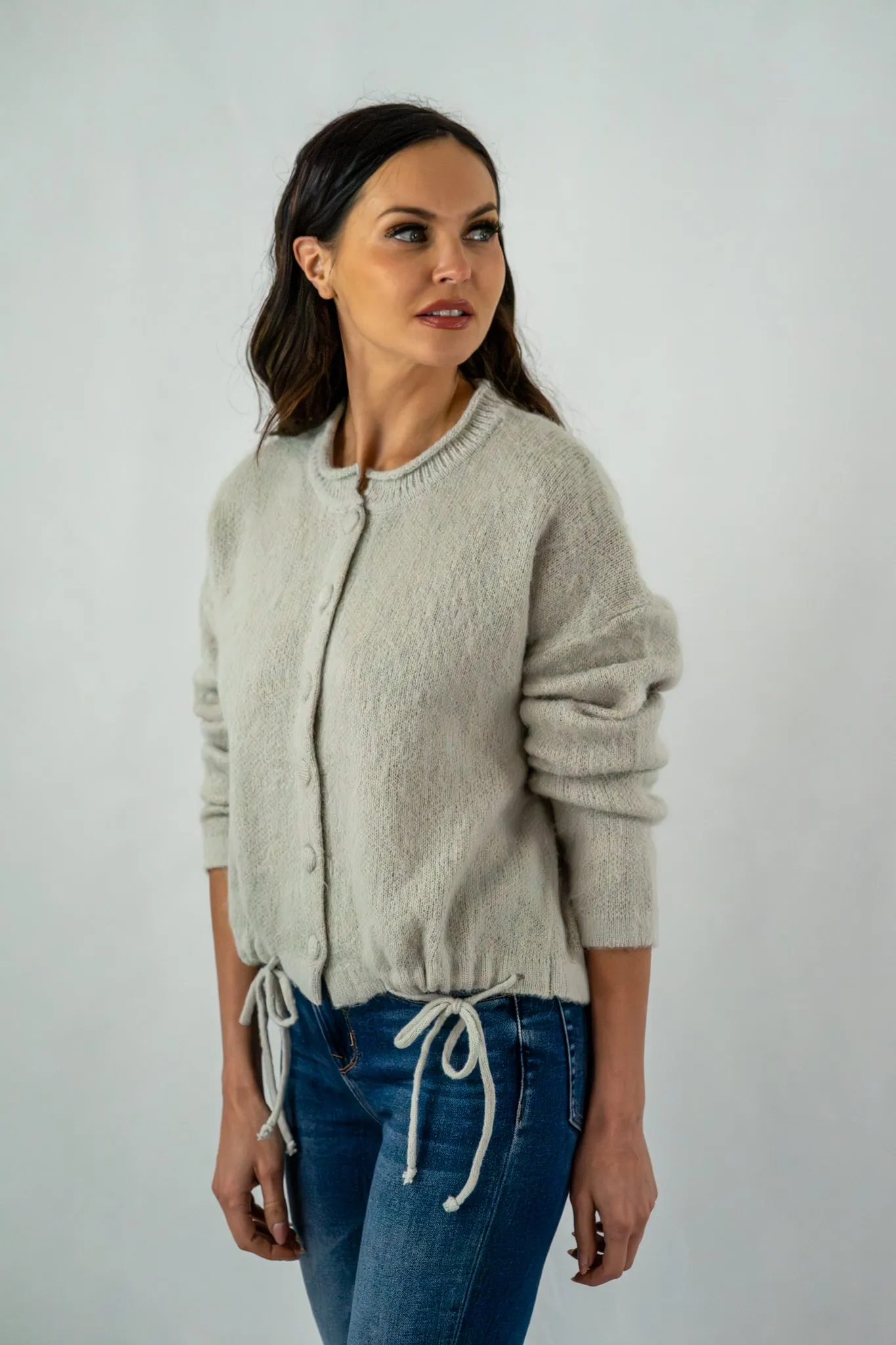 Contrast Collar Cardigan