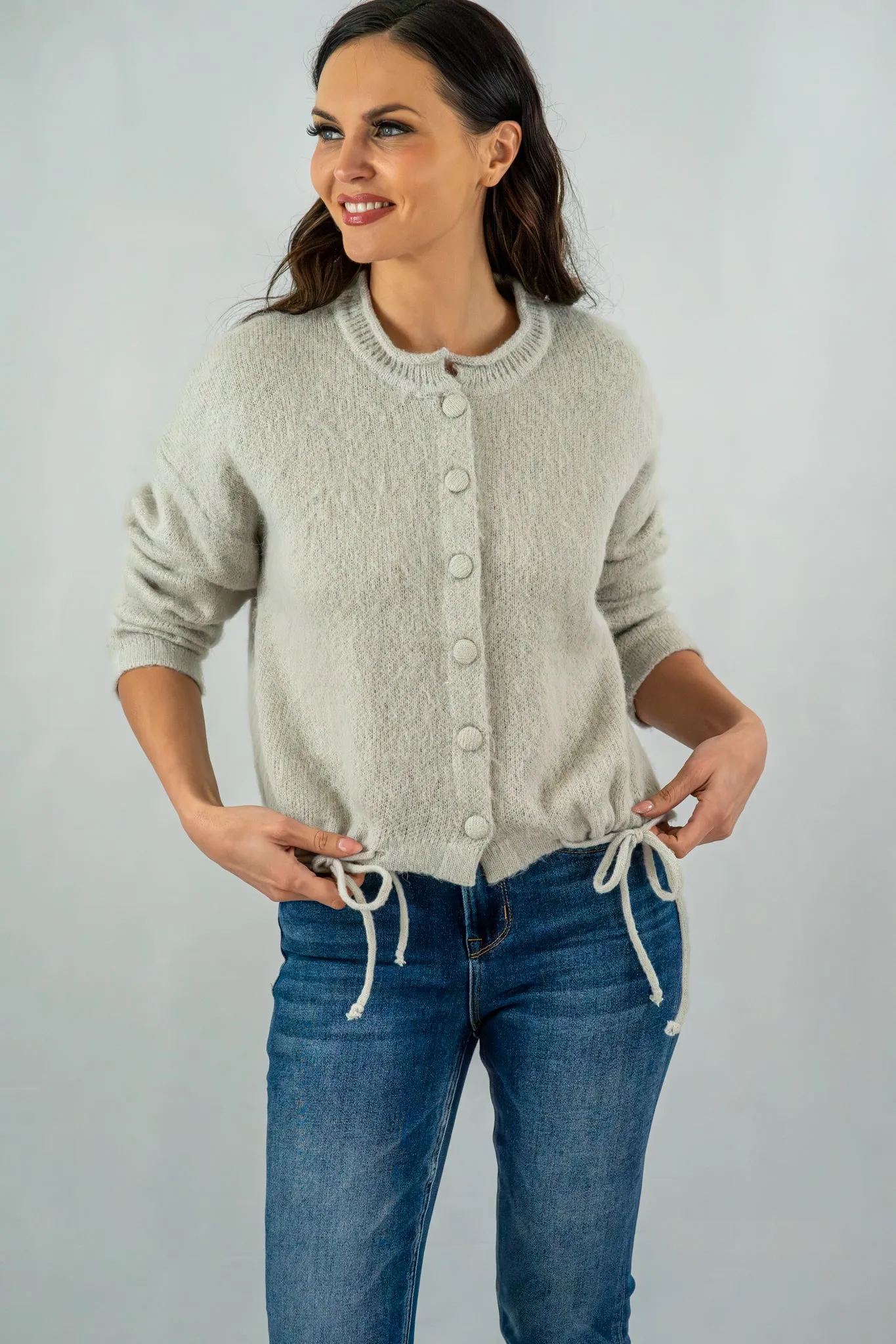 Contrast Collar Cardigan