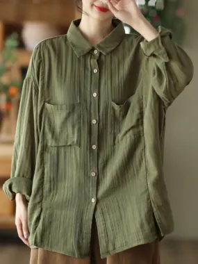 Cotton Loose Long Sleeves Shirt