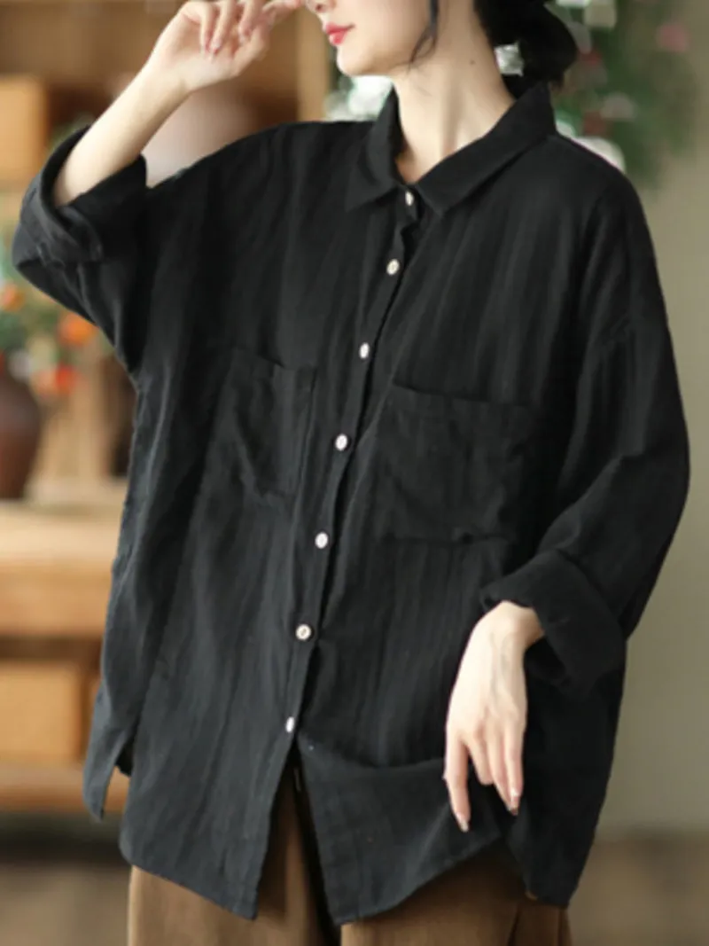 Cotton Loose Long Sleeves Shirt