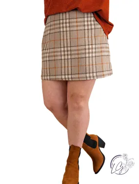 Curvy Enjoying The Moments Plaid Skirt