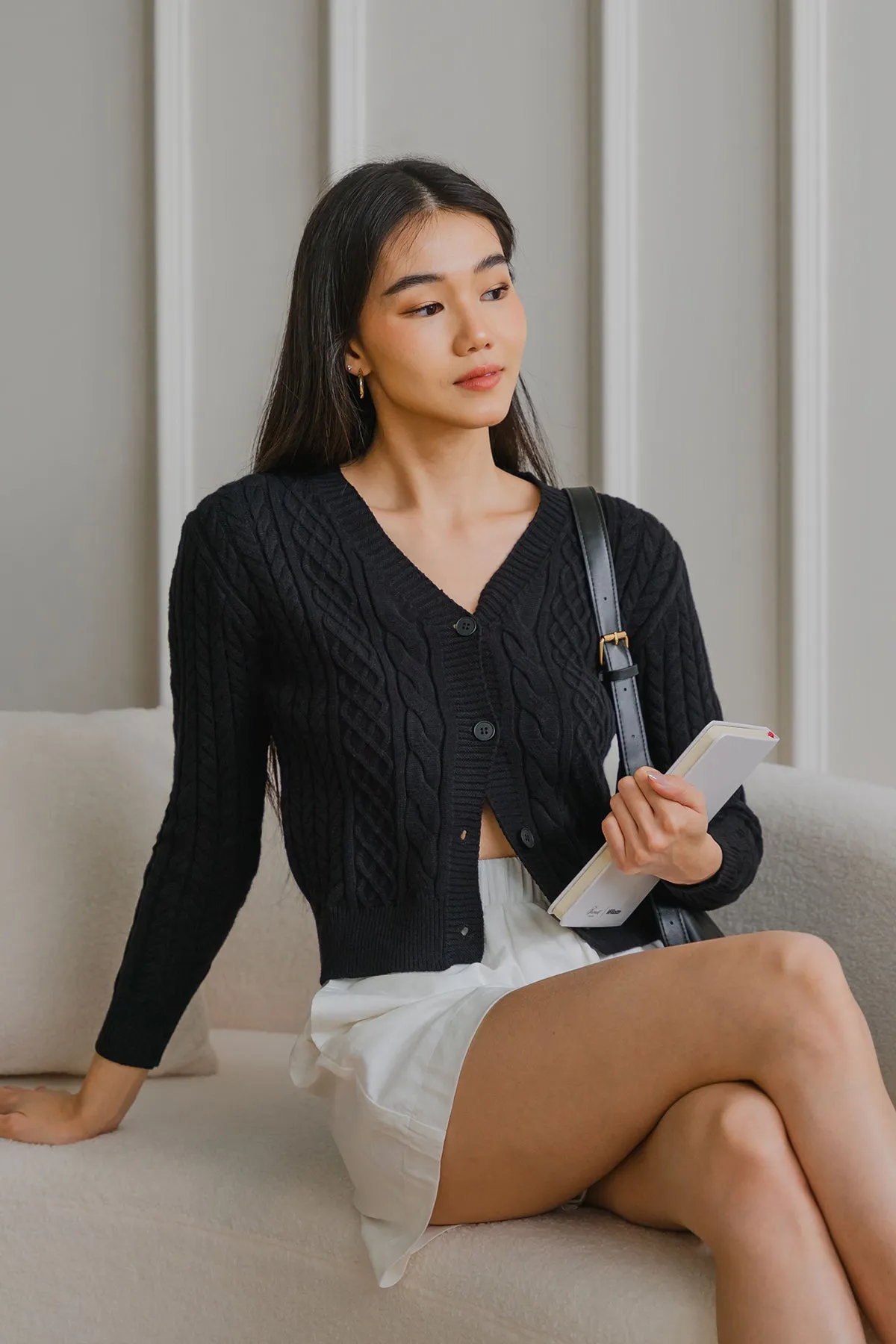 Daily Muse Knit Cardigan (Black)