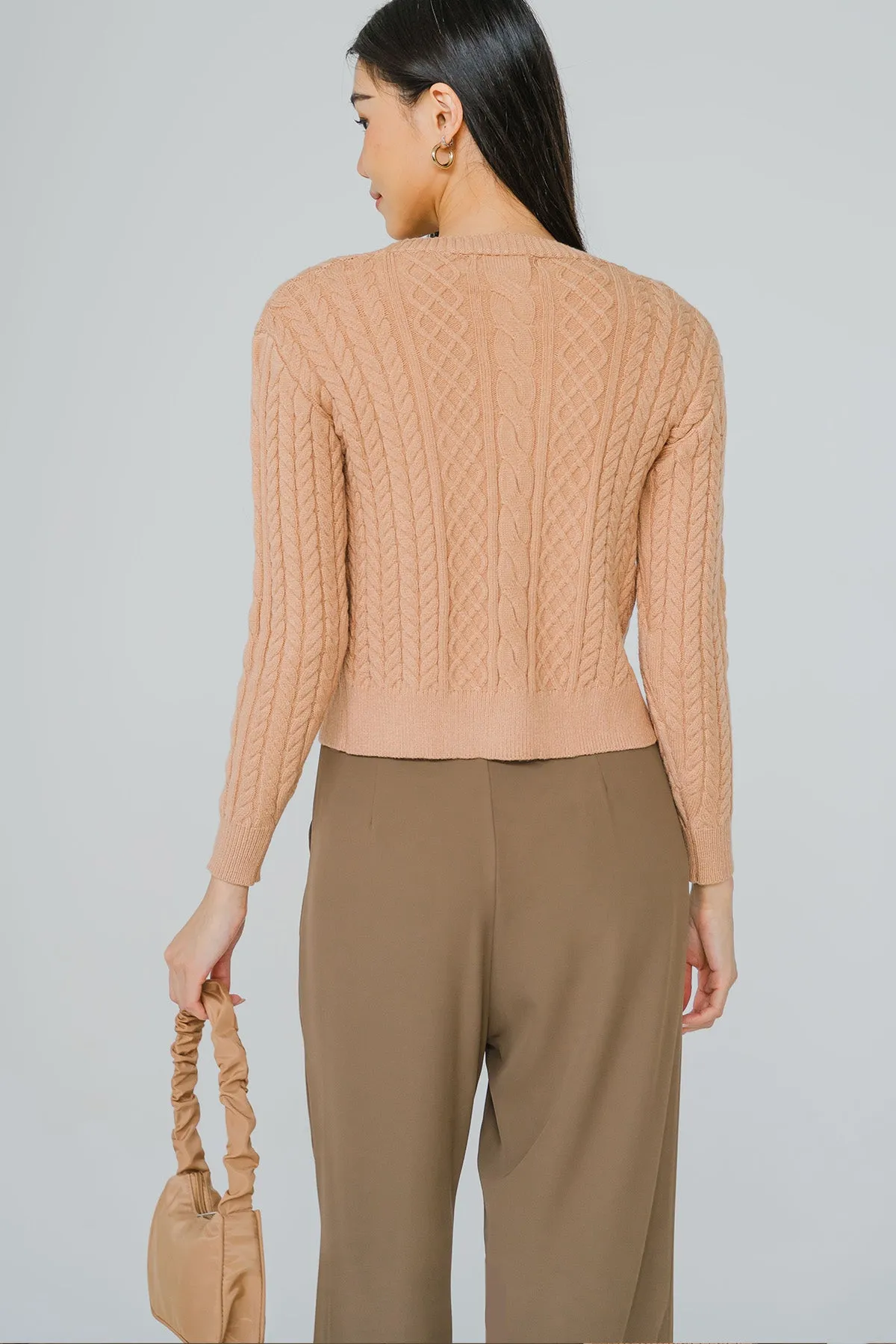 Daily Muse Knit Cardigan (Caramel)