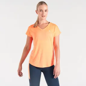 Dare2b Ladies Lightweight Wicking Vigilant Tee-ORANGE