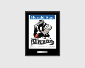 DELUXE COLLINGWOOD MAGPIES OFFICIAL HERALD SUN 2010 FRAMED POSTER