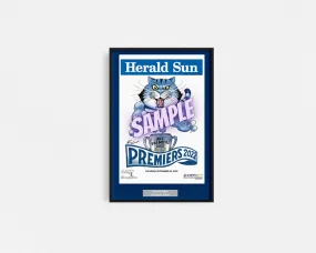 DELUXE GEELONG CATS OFFICIAL HERALD SUN 2022 FRAMED POSTER