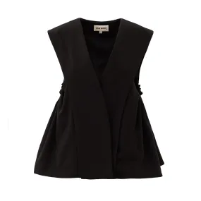 Designer Blazer Vest Black