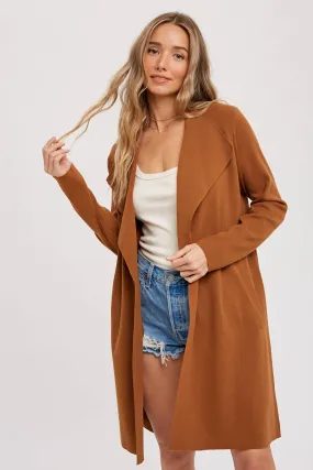 DRAPE COLLAR CARDIGAN