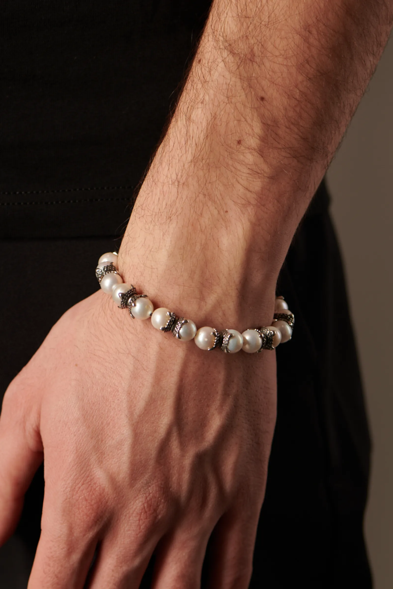 Emanuele Bicocchi Large Pearl Bracelet - Silver