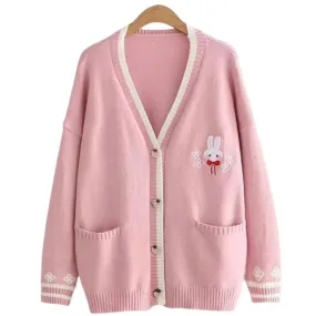 Embroidered Rabbit Cardigan: Stylish cardigan for all occasions