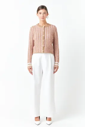 Endless Rose - Check Sweater Cardigan