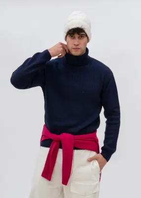 ENGLISH RIBBED TURTLENECK SWEATER