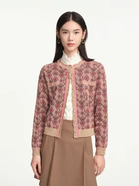 EP YAYING Jacquard-knit Cardigan