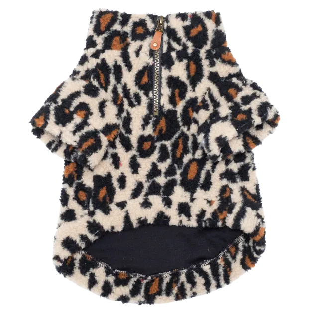 Fleece Pullover | Leopard Print