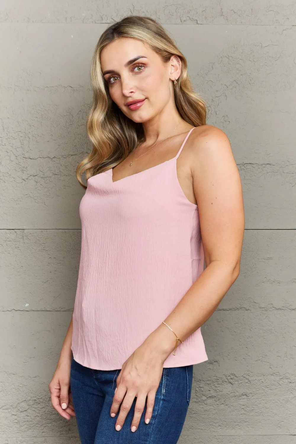 FOR THE WEEKEND Loose Fit Cami in Blush Pink