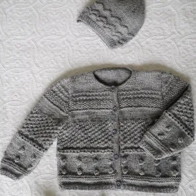 Frankie Cardi & Hat Knitting Pattern - 4Ply (BC91)