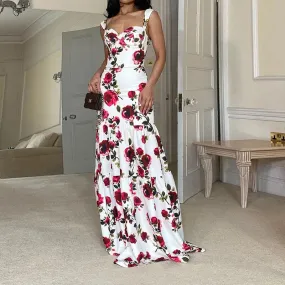 Garden Wedding Floral Maxi Dress