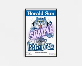 GEELONG CATS OFFICIAL HERALD SUN 2022 FRAMED POSTER