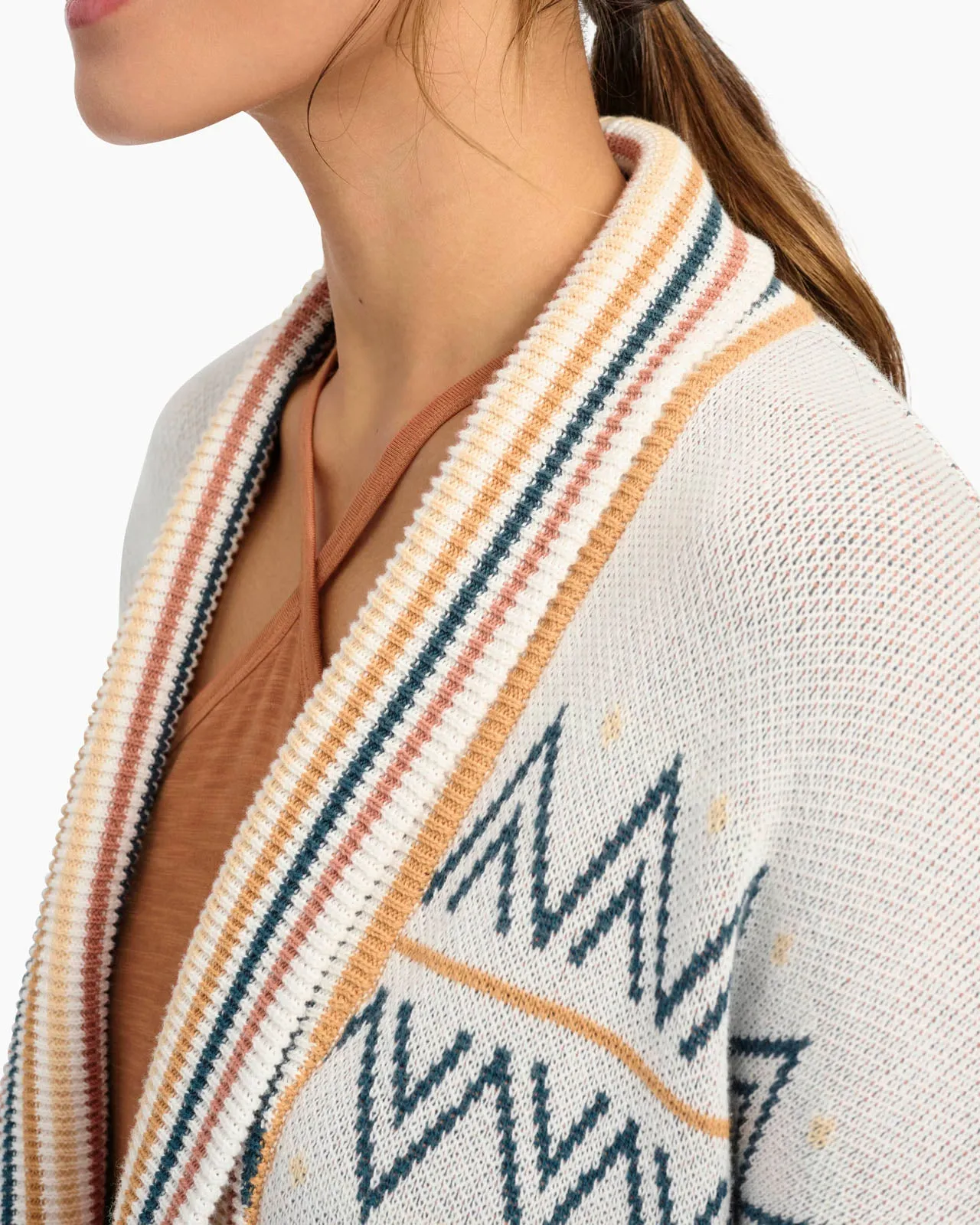 Geometric Print Cardigan