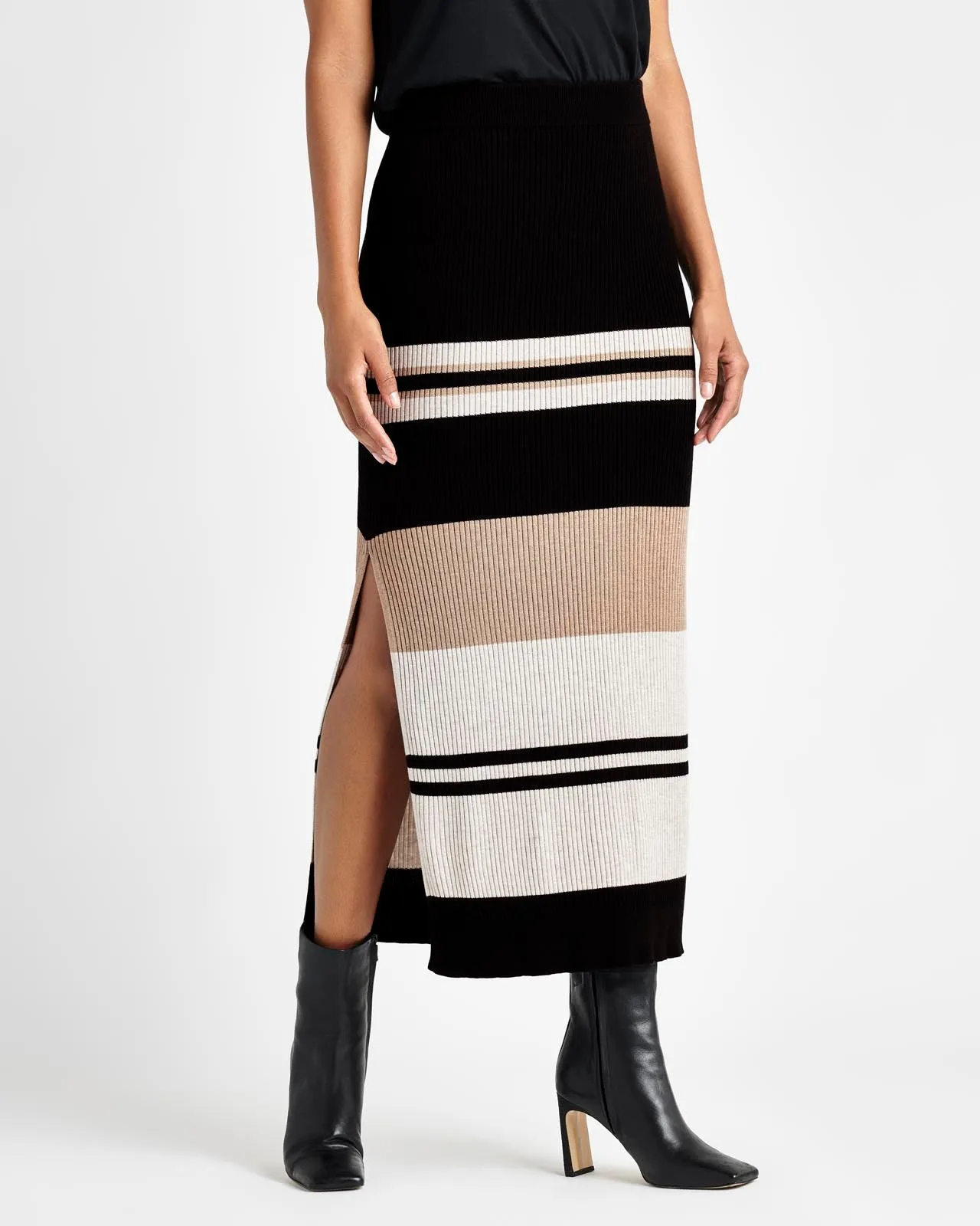 Georgie Rib Stripe Skirt