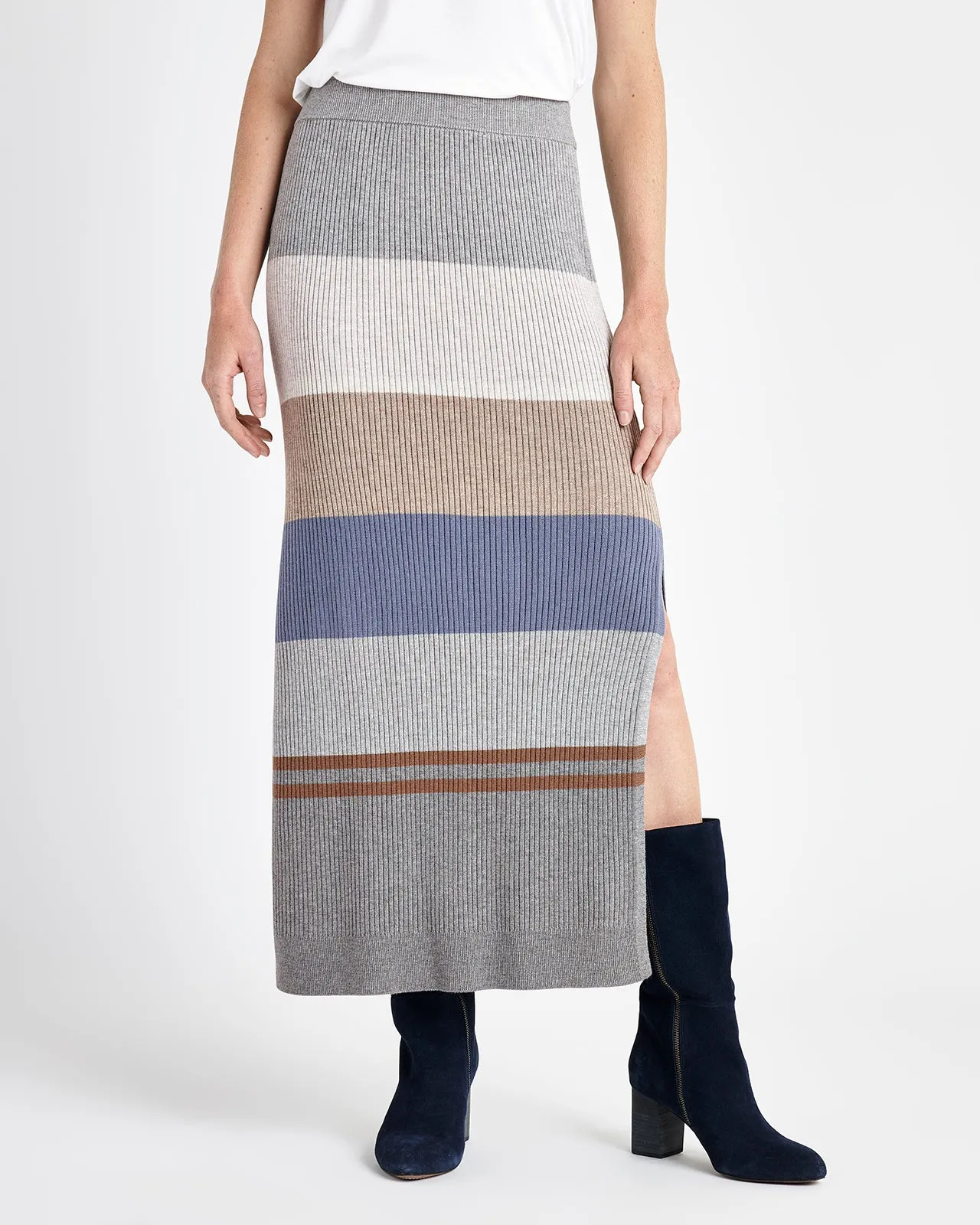 Georgie Rib Stripe Skirt