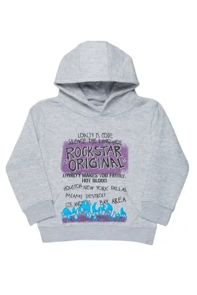 Girls Bena Grey Graphic Hoodie