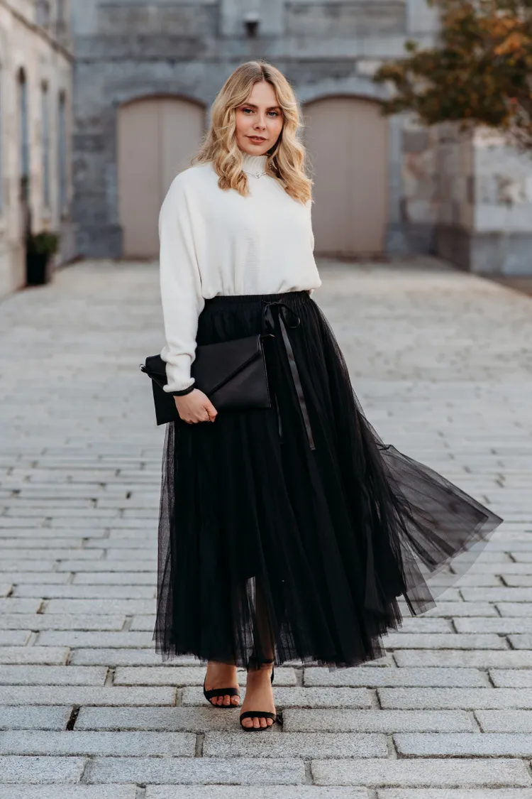 Grace Tulle Skirt | Black