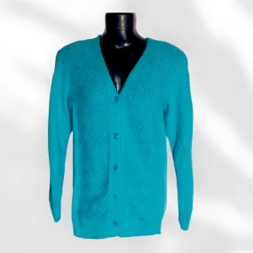 Graminarts Handmade Woolen Knitted Beautiful  sky blue Color Cardigan For Women