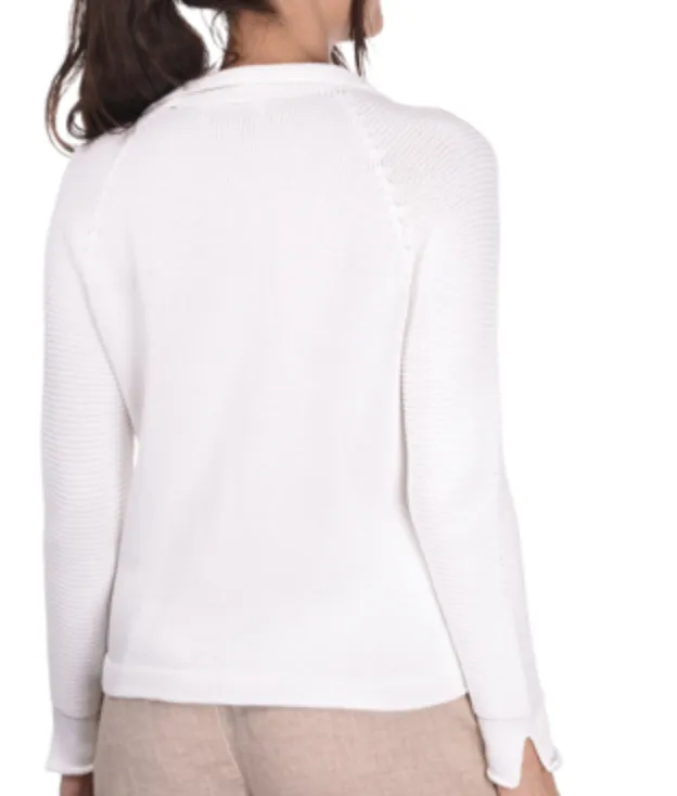 Gran Sasso Women's Cotton Cardigan Ivory