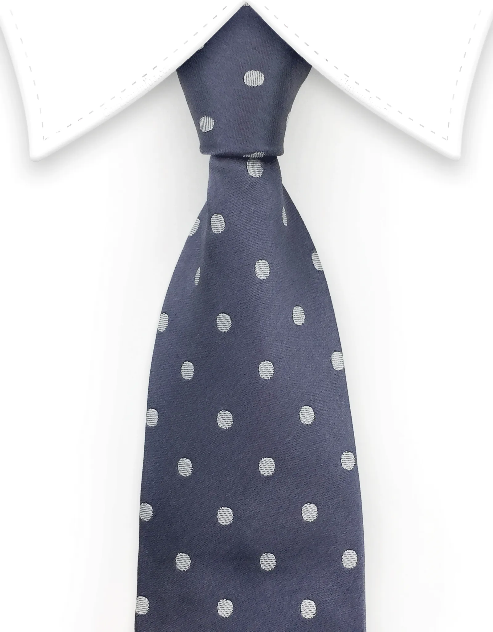 Gray & Light Gray Polka Dot Necktie